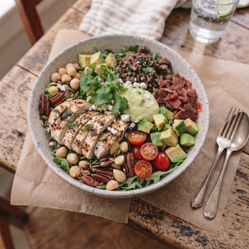 High Protein Whole30 Salad Bowl from Chipotle High Protein Menu